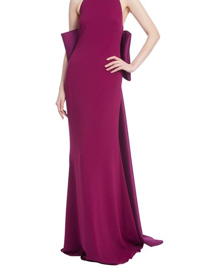 Badgley Mischka Breathtaking Halter Gown with Mikado Bow product