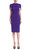 Cape-Shouldered Sheath Dress - Purple