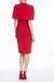 Crepe Capelet Sheath Dress