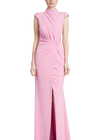Badgley Mischka Draped Waist Gown In Bright Rose product