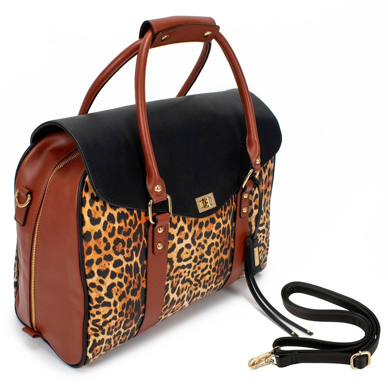 Leopard Weekender Tote Bag - Sling Bundle