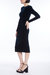Long-Sleeved Velvet Sheath With Ruched Front