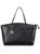 Caroline Weekender Leather Tote Weekender Travel Bag - Black