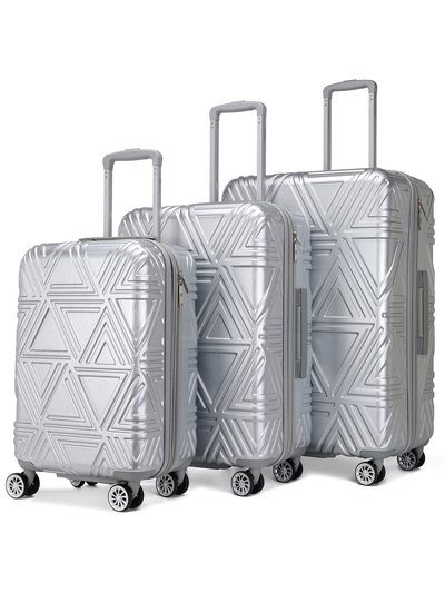 Badgley Mischka Luggage Contour 3 Piece Expandable Luggage Set product