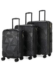 Contour 3 Piece Expandable Luggage Set - Black