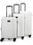 Evalyn 3 Piece Expandable Classy Luggage Set - White