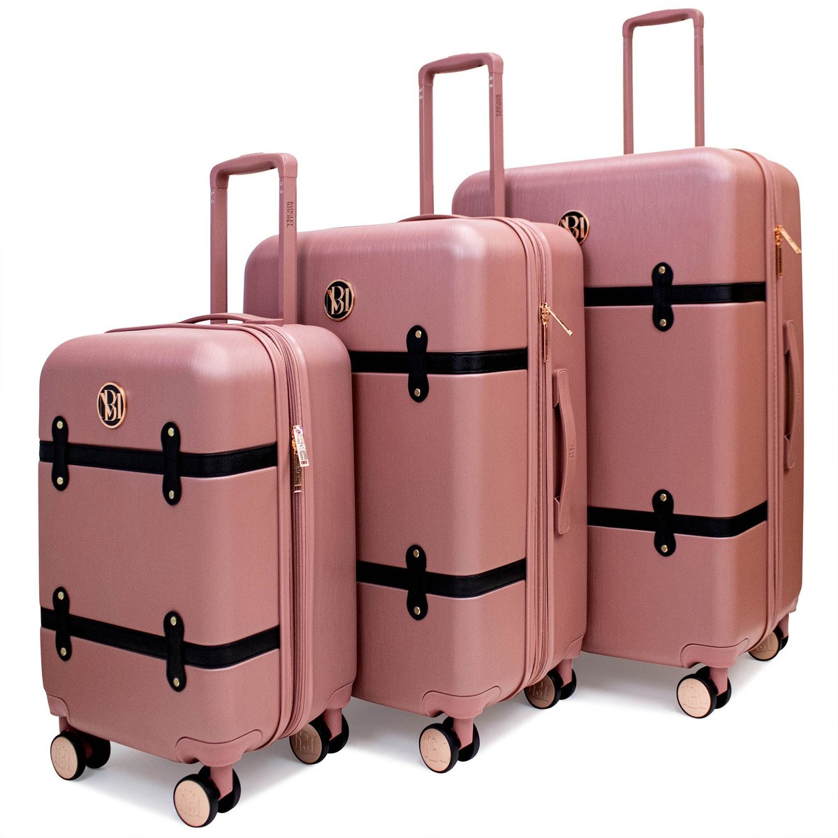 Badgley Mischka Luggage Champagne Grace 3 Piece Luggage Set