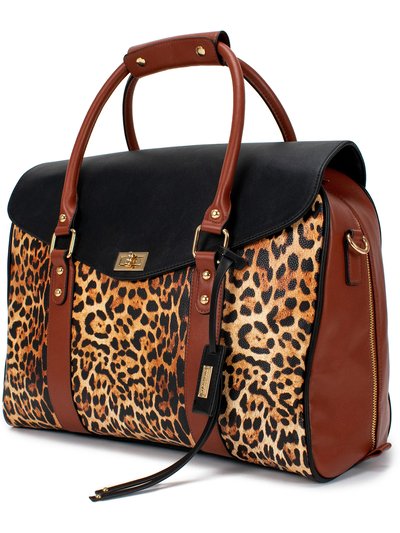 Badgley Mischka Luggage Leopard Weekender Tote Bag product
