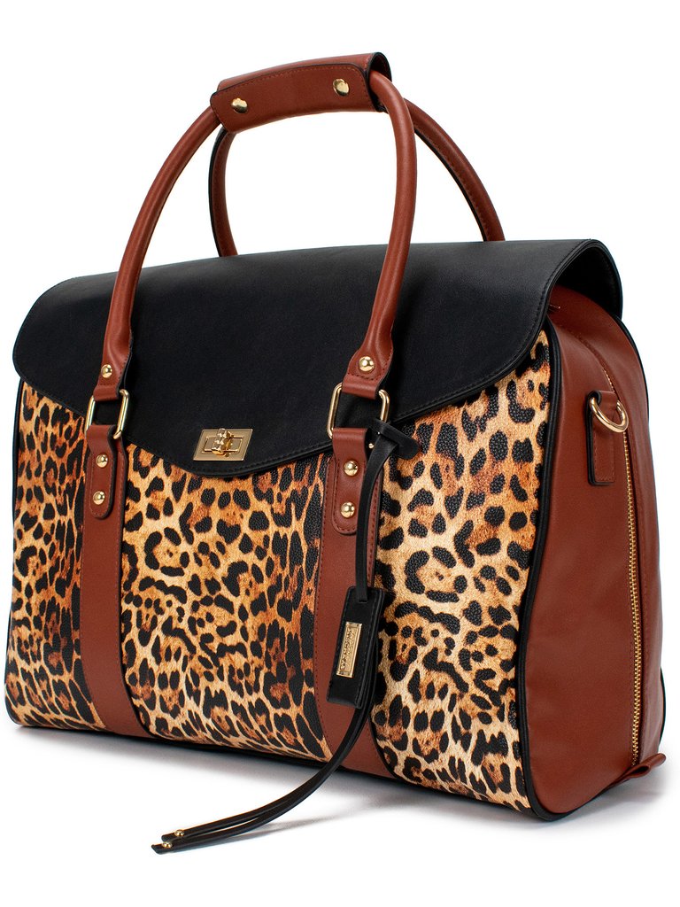 Leopard Weekender Tote Bag - Leopard