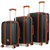 Mia 3 Piece Expandable Retro Luggage Set - Black