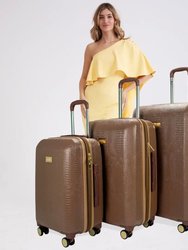 Snakeskin 3 Piece Expandable Luggage Set
