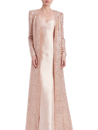 Badgley Mischka Mikado Gown and Sequined Duster Set product