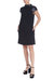 Mock Neck Shift Dress with Lame’ Touches - Black