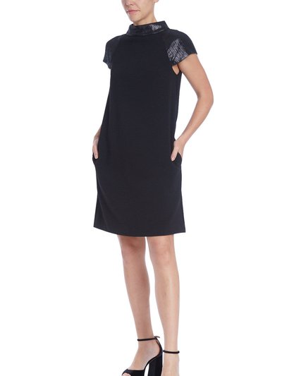 Badgley Mischka Mock Neck Shift Dress with Lame’ Touches product