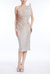Ombre Sequined Dress With Asymmetrical Pleat Fan - Gold Multi
