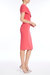 Pleated Faux Shoulder Wrap Day Dress