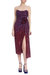 Rosette Side Waist Dress - Wine Combo
