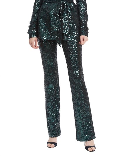 Badgley Mischka Sequin Pants In Emerald product