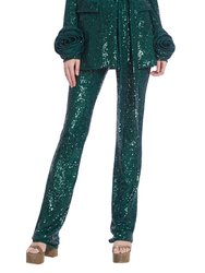 Sequined Bootleg Pants To Match Rosette Set