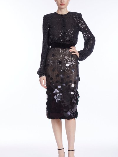Badgley Mischka Sequined Cocktail Dress With Paillettes product