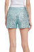 Side Zip Sequined Shorts