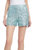 Side Zip Sequined Shorts - Azure