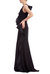 Sleeveless Column Gown With Mikado Ruffle Wrap-Around