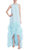 Sleeveless High-Low Dress With Tulle Ruffle Hem - Ice Blue