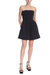 Strapless Mini with Pleated Flare Skirt - Black