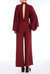 Wide Leg Jumpsuit With Two-Tone Bell Sleeves