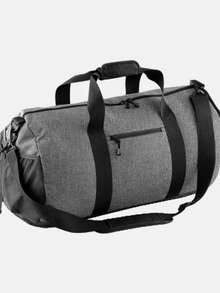 Athleisure Water Resistant Shoulder Strap Holdall Kit Bag - Gray Marl - Gray Marl