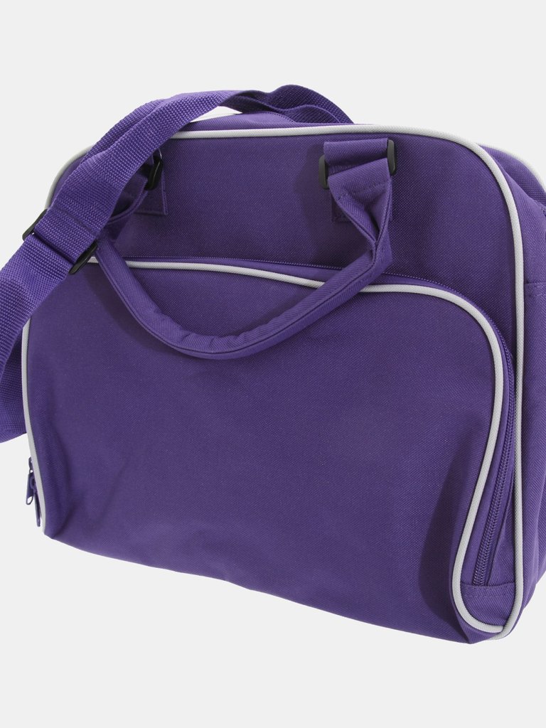 Bagbase Compact Junior Dance Messenger Bag (15 Liters) (Pack of 2) (Purple/Light Gray) (One Size) - Purple/Light Gray