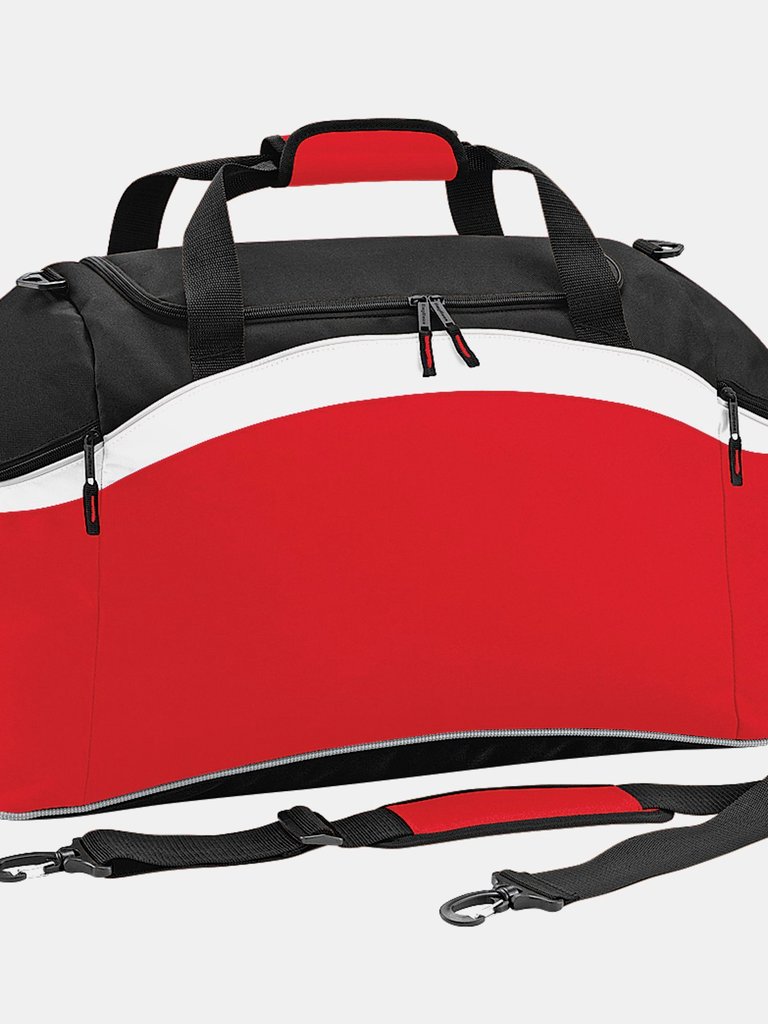 BagBase Teamwear Sport Holdall / Duffel Bag (54 Liters) (Pack of 2) (Classic Red/ Black/ White) (One Size) - Classic Red/ Black/ White