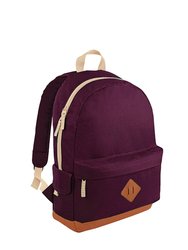 Heritage Retro Backpack/Rucksack/Bag (18 Litres) - Burgundy - Burgundy