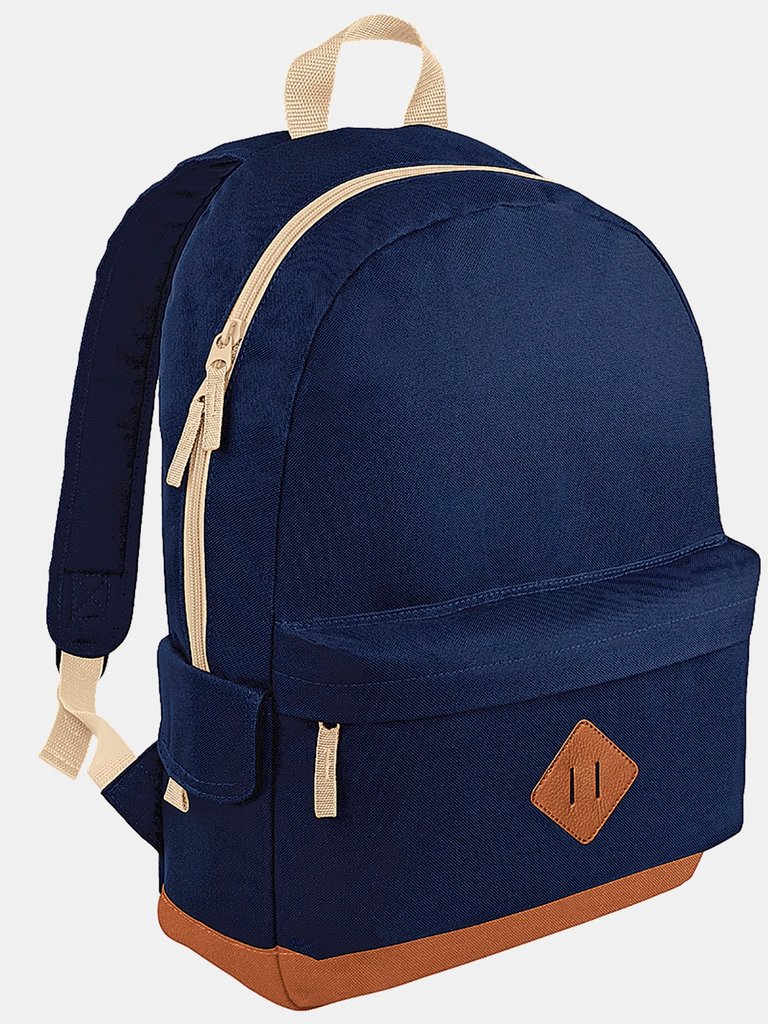 Heritage Retro Backpack/Rucksack/Bag (18 Litres) (French Navy) - French Navy