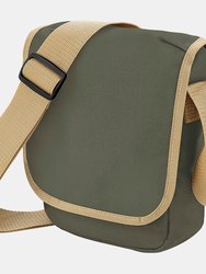 Mini Adjustable Reporter / Messenger Bag 2 Liters - Olive/Caramel - Olive/Caramel