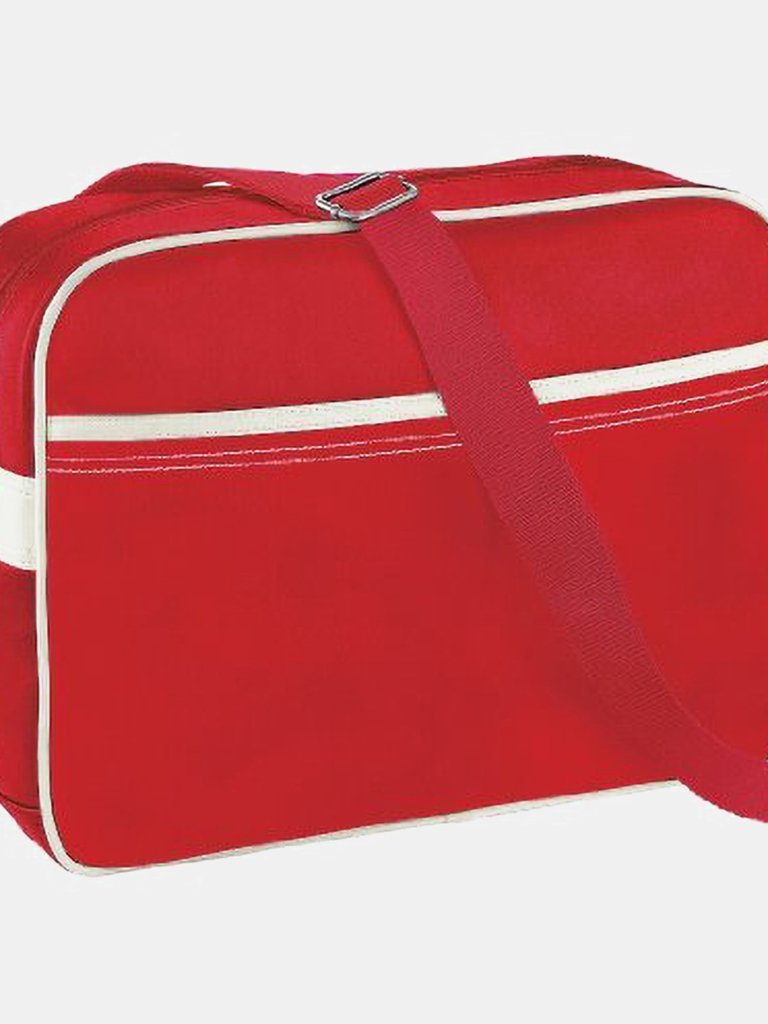 Retro Adjustable Messenger Bag 12 Liters - Classic Red/White
