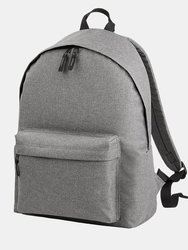 Rucksack Two Tone Fashion Backpack Bag, 18 Litres Pack Of 2 - Grey Marl - Grey Marl
