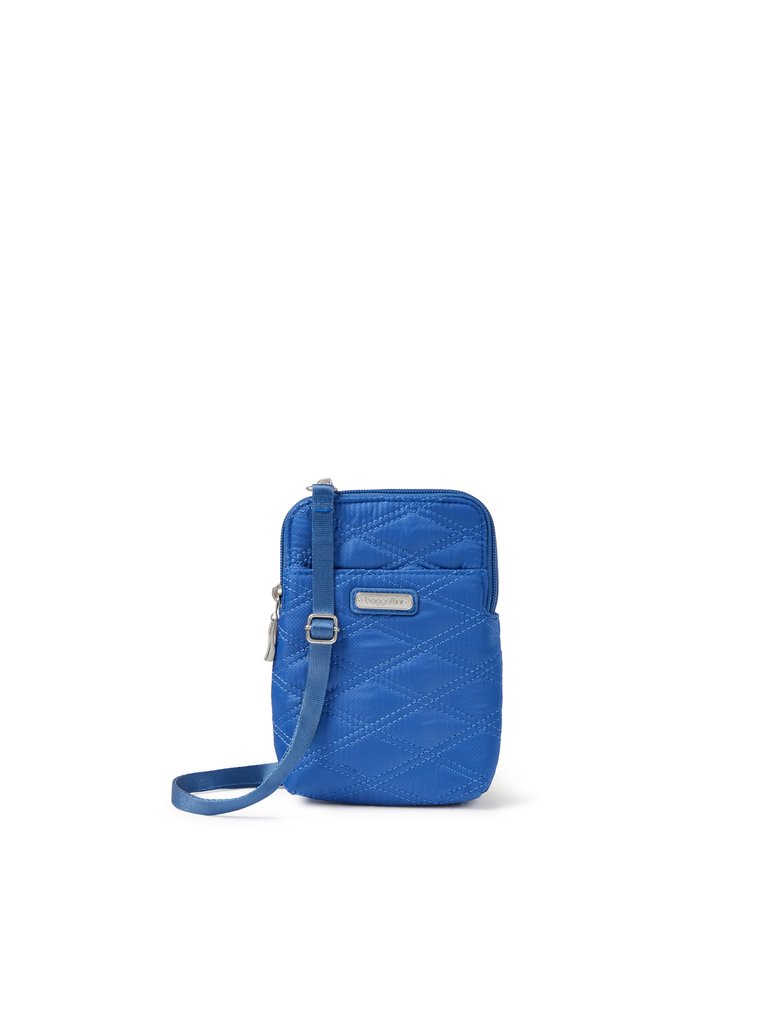 Women's Take Two RFID Bryant Crossbody Bag - Atlantic Blue Quilt