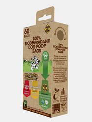 Bags On Board Dog Poop Bags (Pack of 60) (Multicolored) (One Size)