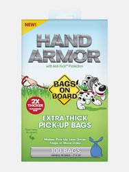 Bags On Board Hand Armour Dog Poop Bags (Pack of 100) (Green/Gray/Sky Blue) (One Size)