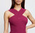 Edith Sculpted Cold Shoulder Ribbed Knit Dress In Ruby