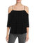 Women Loose Fit Velvet Cut Sheer Textured Dress Top In Black - Black