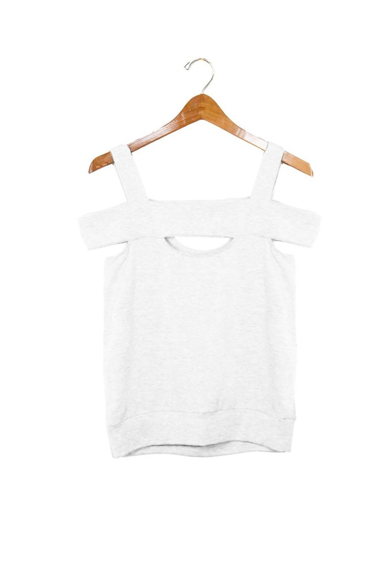 Women's Stella Cut Out Sweater In White - White