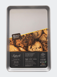 Baker's Secret Nonstick Cookie Sheet 15" x 9.5", Aluminized Steel, Superb Collection - Silver