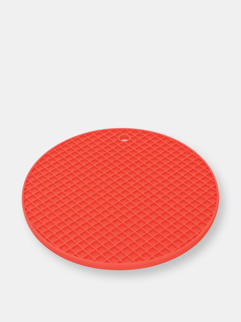 Baker's Secret Silicone Heat Resistant Pot Pad 8.07"x0.39"x9.65" - Red