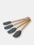 Baker's Secret Silicone Heat Resistant Set of 4 Spatula 12" - Grey