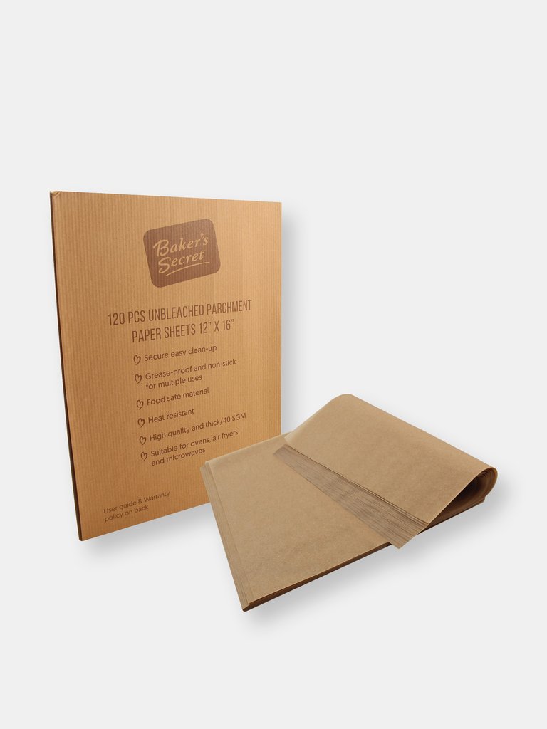 Paper Microwave Safe Unbleached Parchment Paper Sheets 12"x16" - Natural
