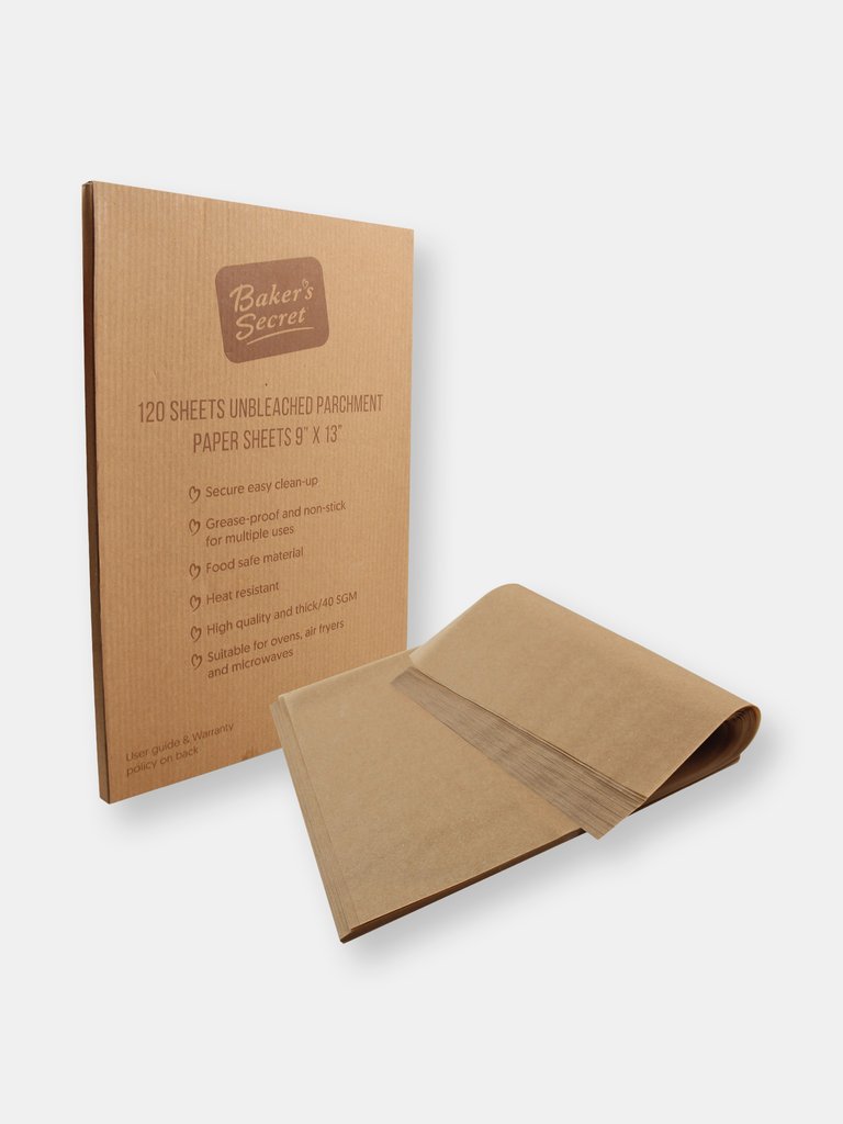 Paper Microwave Safe Unbleached Parchment Paper Sheets 9"x 13" - Natural
