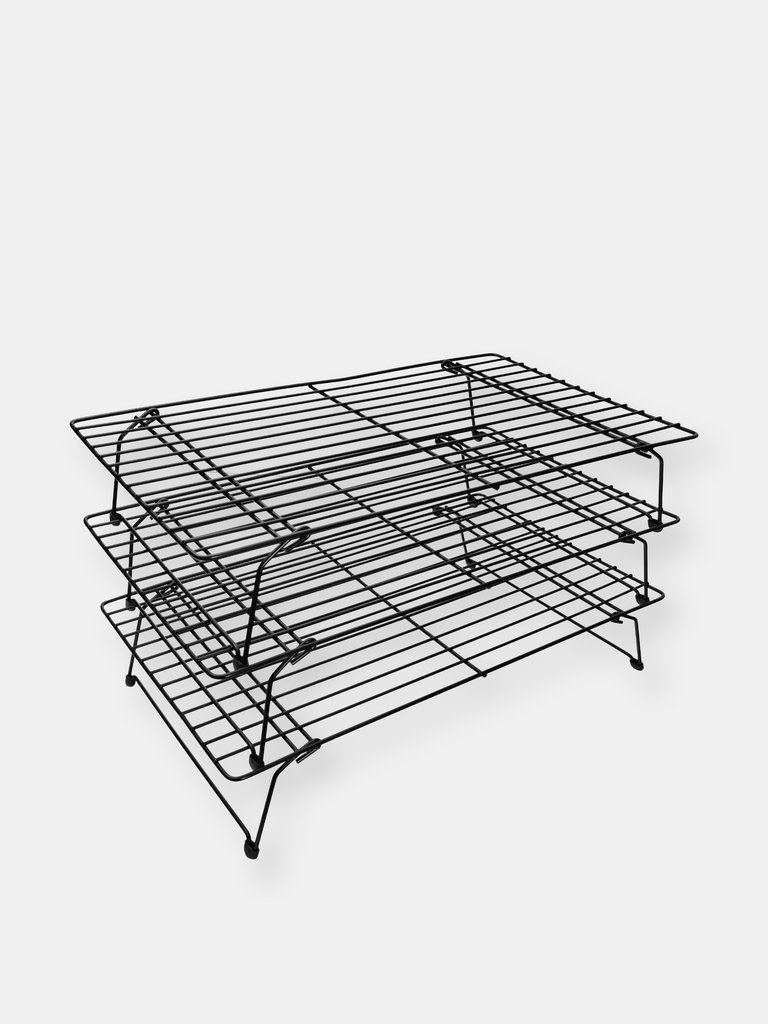 Set of 3 Nonstick Cooling Rack, Essentials Collection - Grey